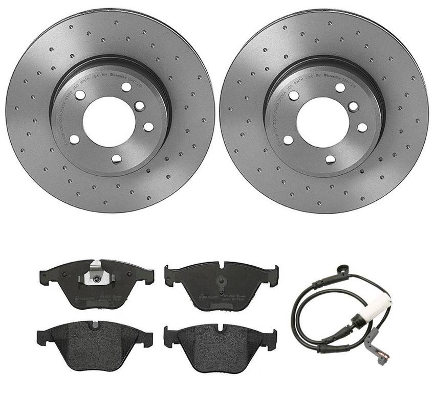 Brembo Brake Pads and Rotors Kit - Front (324mm) (Low-Met) (Xtra)